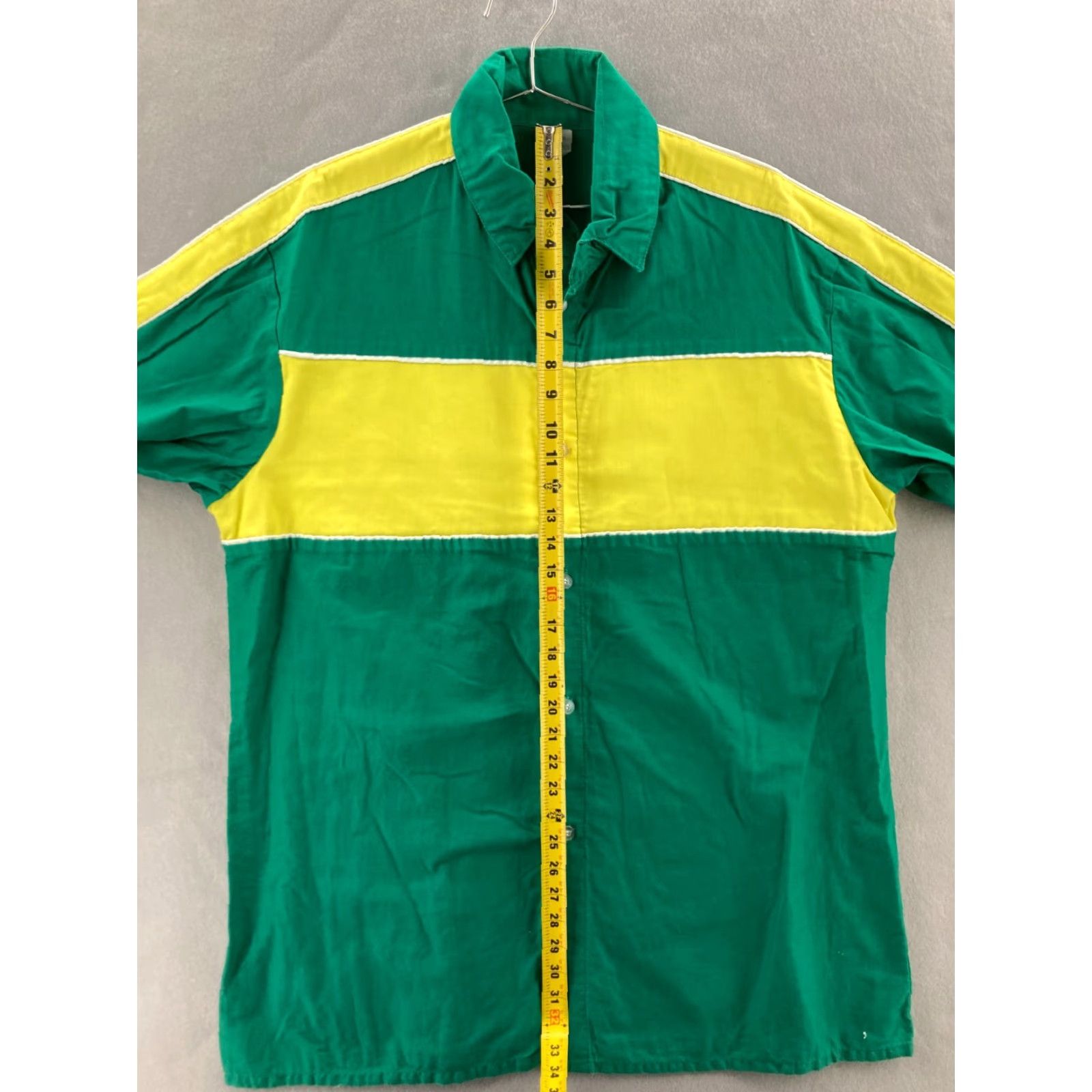 Vintage VINTAGE Safe Quip Shirt Mens XL Gren Yellow Short Sleeve Racing Mechanic 70s Size US XL / EU 56 / 4 - 4 Thumbnail