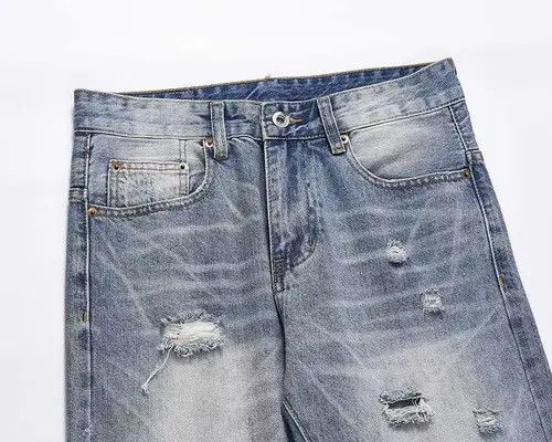 Designer × Japanese Brand × Vintage washed faded ripped damaged jeans Size US 32 / EU 48 - 4 Thumbnail