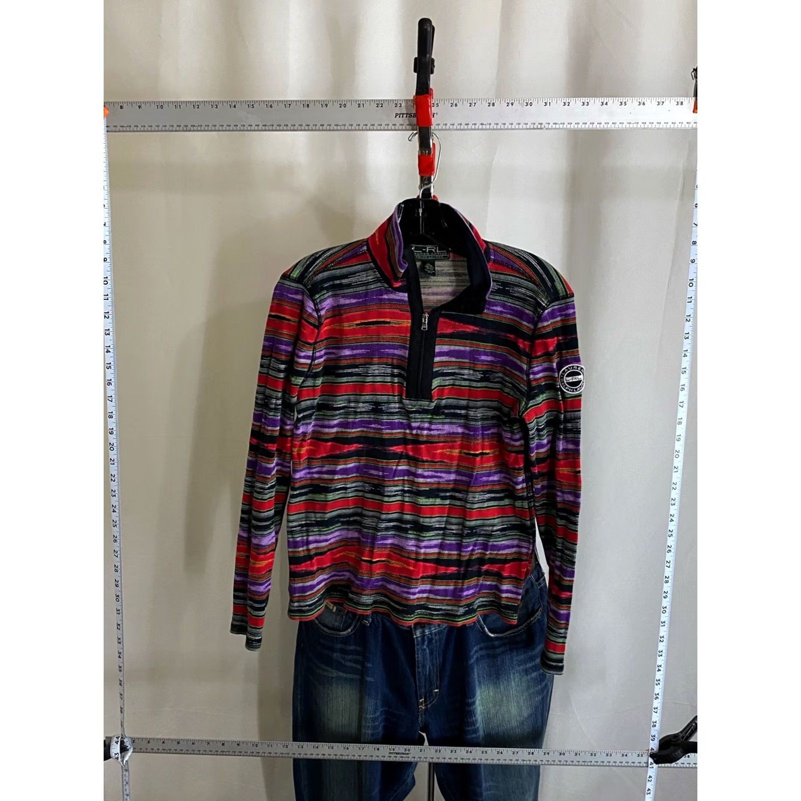 Ralph Lauren Womans Ralph Lauren Aztec Zip SWEATER Marked XL FITS MEDIUM Size M / US 6-8 / IT 42-44 - 2 Thumbnail