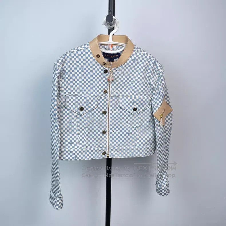 Louis Vuitton Louis Vuitton Light blue and white checkerboard leather ja Size XXS / US 00 / IT 34 - 1 Thumbnail