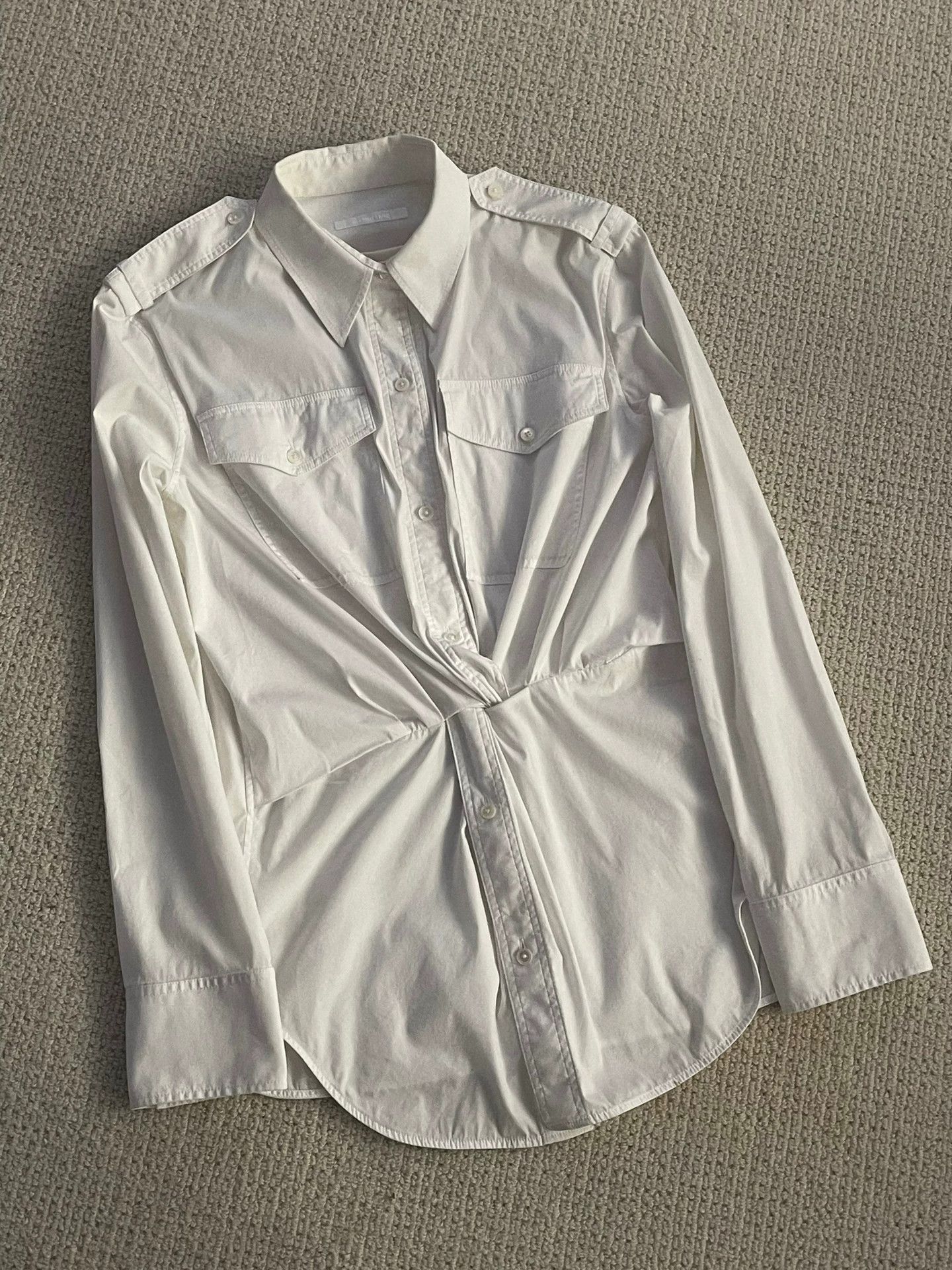 Helmut Lang Helmut Lang White Wrap Shirt Size S / US 4 / IT 40 - 1 Thumbnail