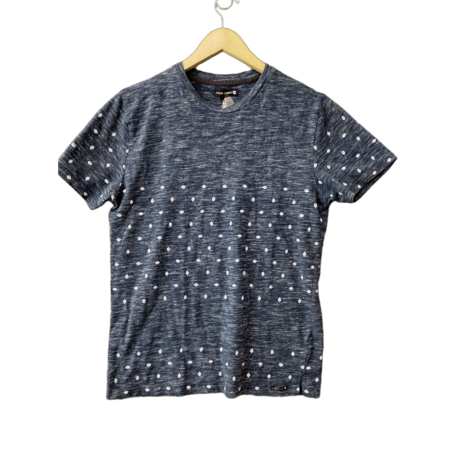 Vintage OCEAN CURRENT Ocean Current Shirt Men's S Heather Blue White Diamond Dotted Short Sleeve Shirt S Blue Dot Pattern Mens T-Shirt Ocean Current Shirt Size US S / EU 44-46 / 1 - 1 Thumbnail