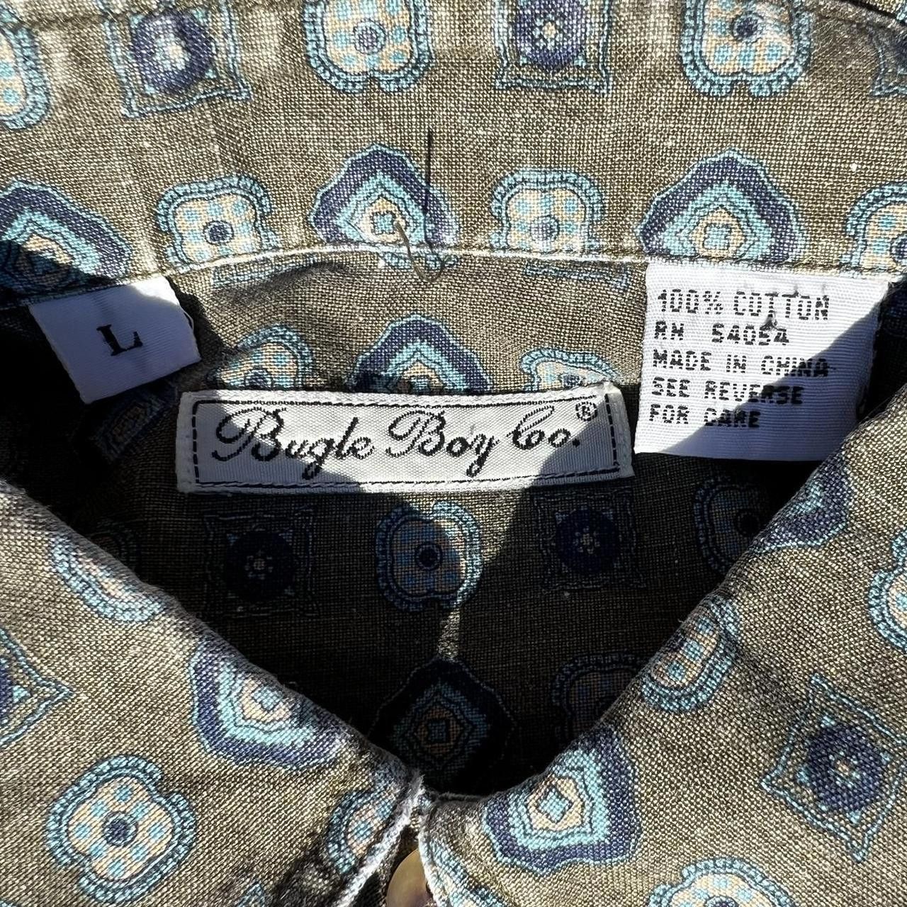 Bugle Boy Vintage 90s Diamond Square Pattern Button Down Shirt Size US L / EU 52-54 / 3 - 3 Thumbnail