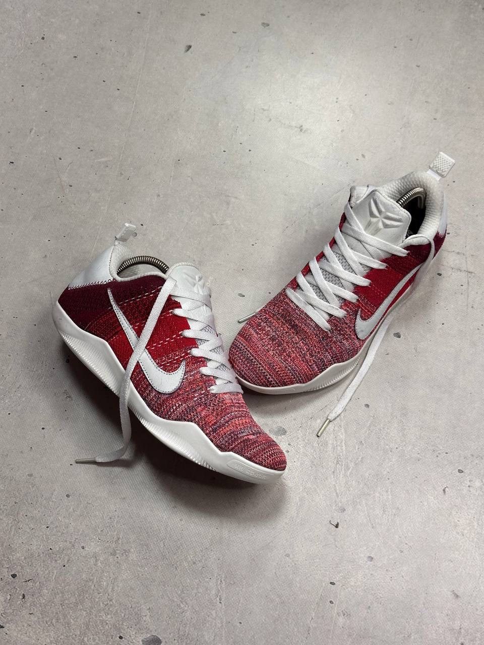 Nike Nike Kobe 11 Elite Low 4KB Red White Flyknit Sneakers US 9.5 Size US 9.5 / EU 42-43 - 2 Thumbnail