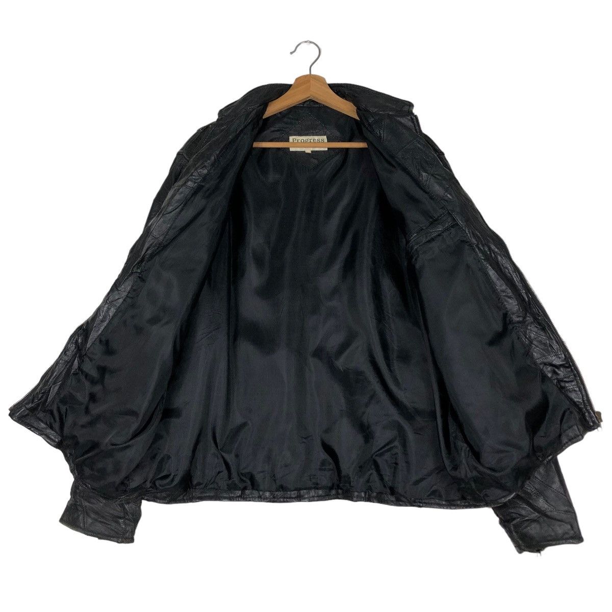 Japanese Brand 🔥Vintage Biker Genuine Leather Jacket Progress Uomo Japan Size US L / EU 52-54 / 3 - 11 Thumbnail