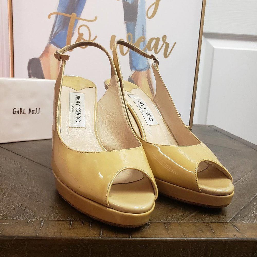 Jimmy Choo Patent Leather Jimmy Choo Slingback Size US 9 / IT 39 - 3 Thumbnail