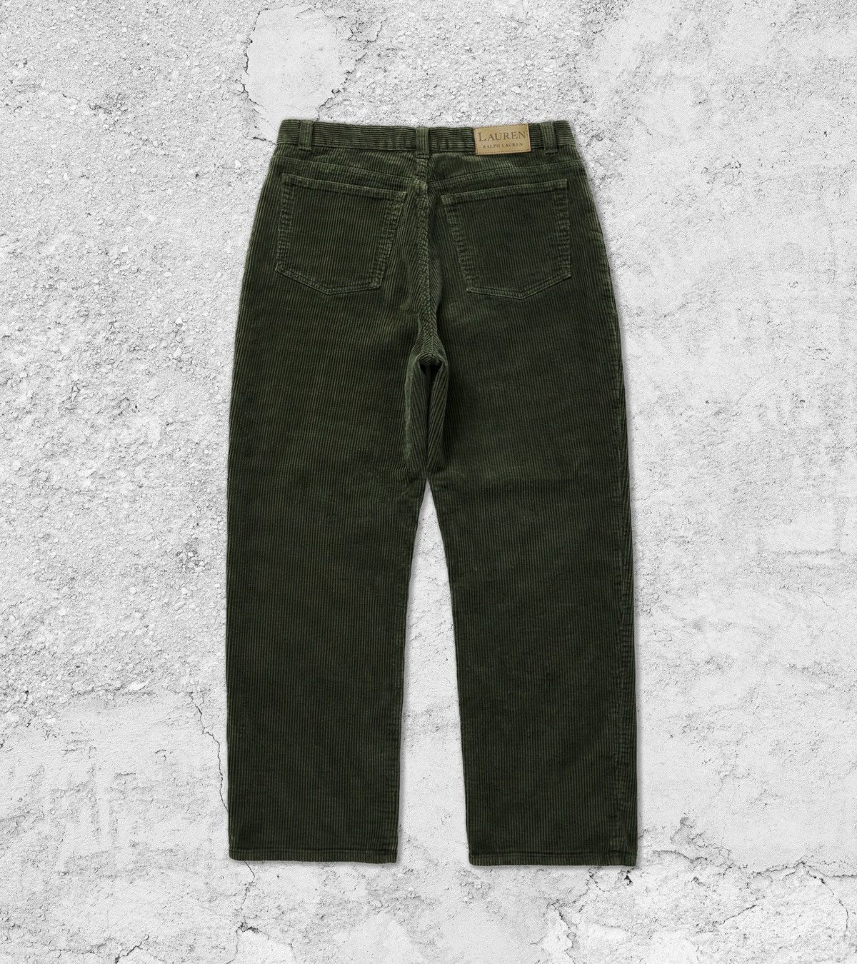 Lauren Ralph Lauren Corduroy Olive Shiny Pants LAUREN by RALPH LAUREN 6 Size 28" / US 6 / IT 42 - 3 Thumbnail