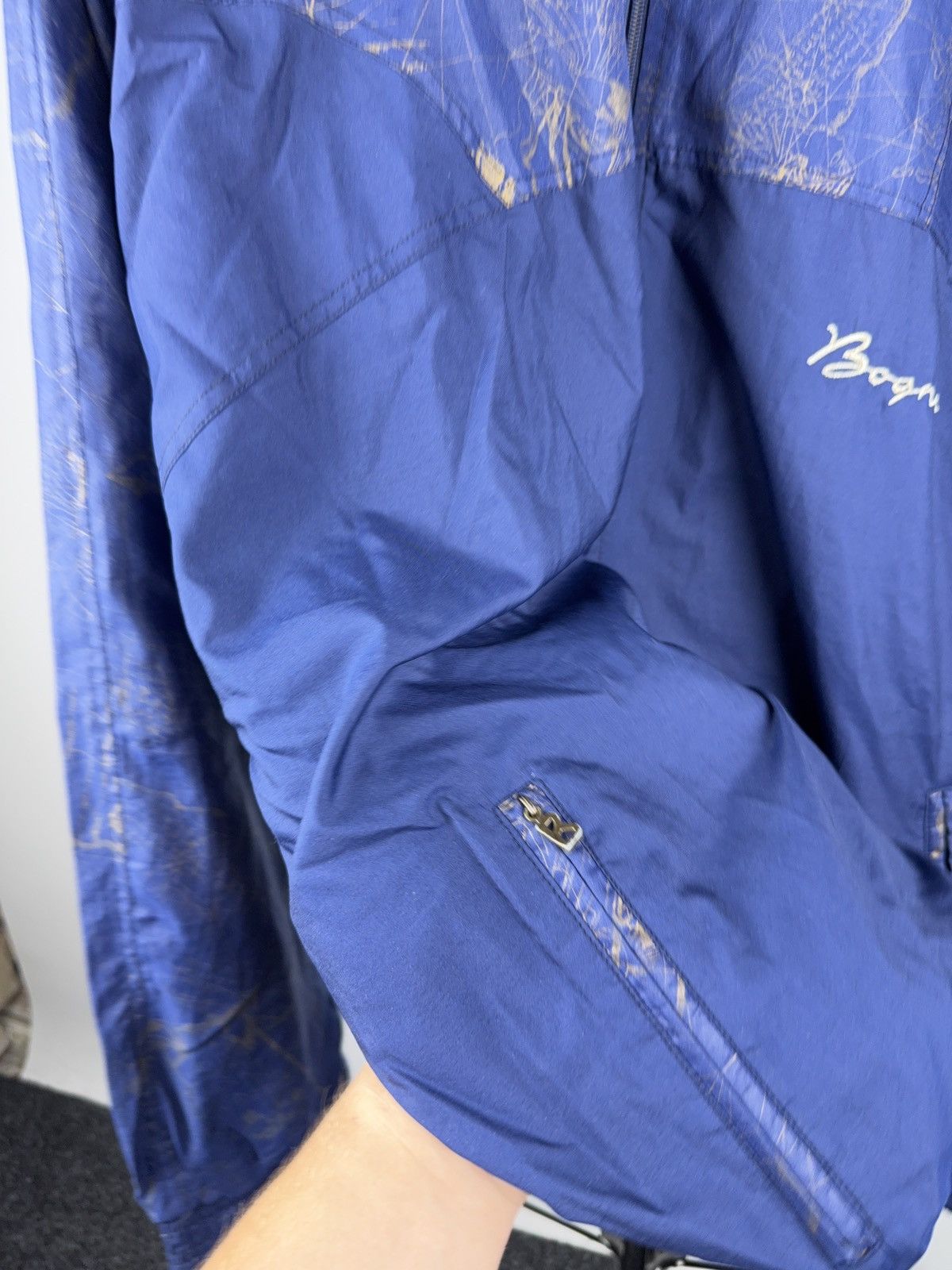 Bogner Vintage Bogner Map Print Windbreaker Jacket Navy Blue L Size US L / EU 52-54 / 3 - 5 Thumbnail
