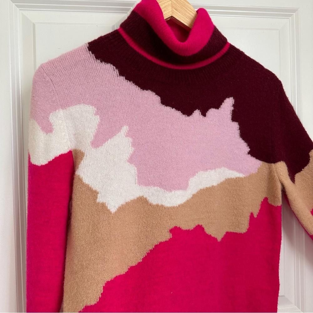Designer IBLUES by MaxMara Label-cut Pink Turtleneck Sweater M Size M / US 6-8 / IT 42-44 - 4 Thumbnail