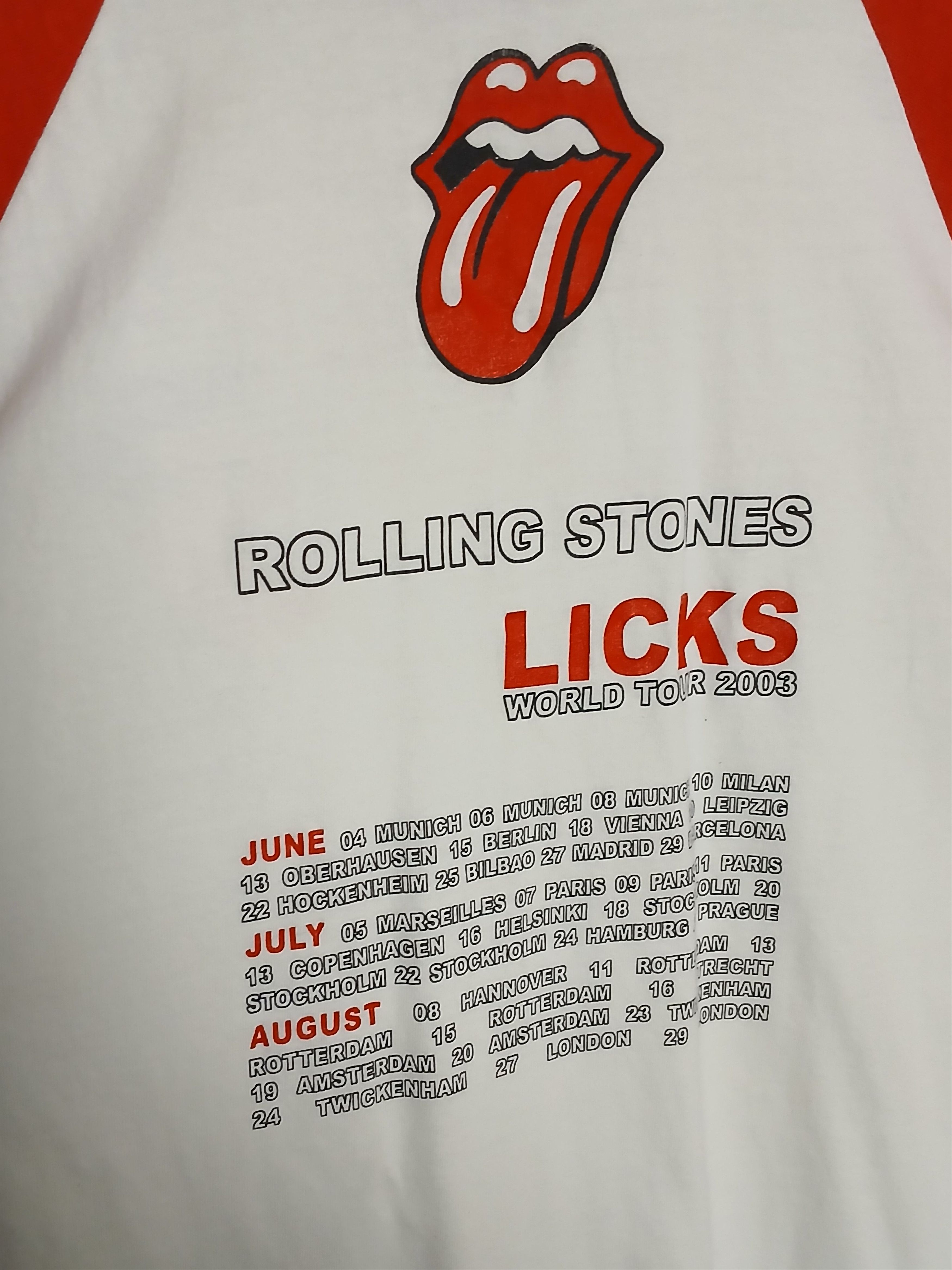The Rolling Stones Vintage 2003 The Rolling Stones Licks World Tour T-Shirt Size US M / EU 48-50 / 2 - 4 Thumbnail