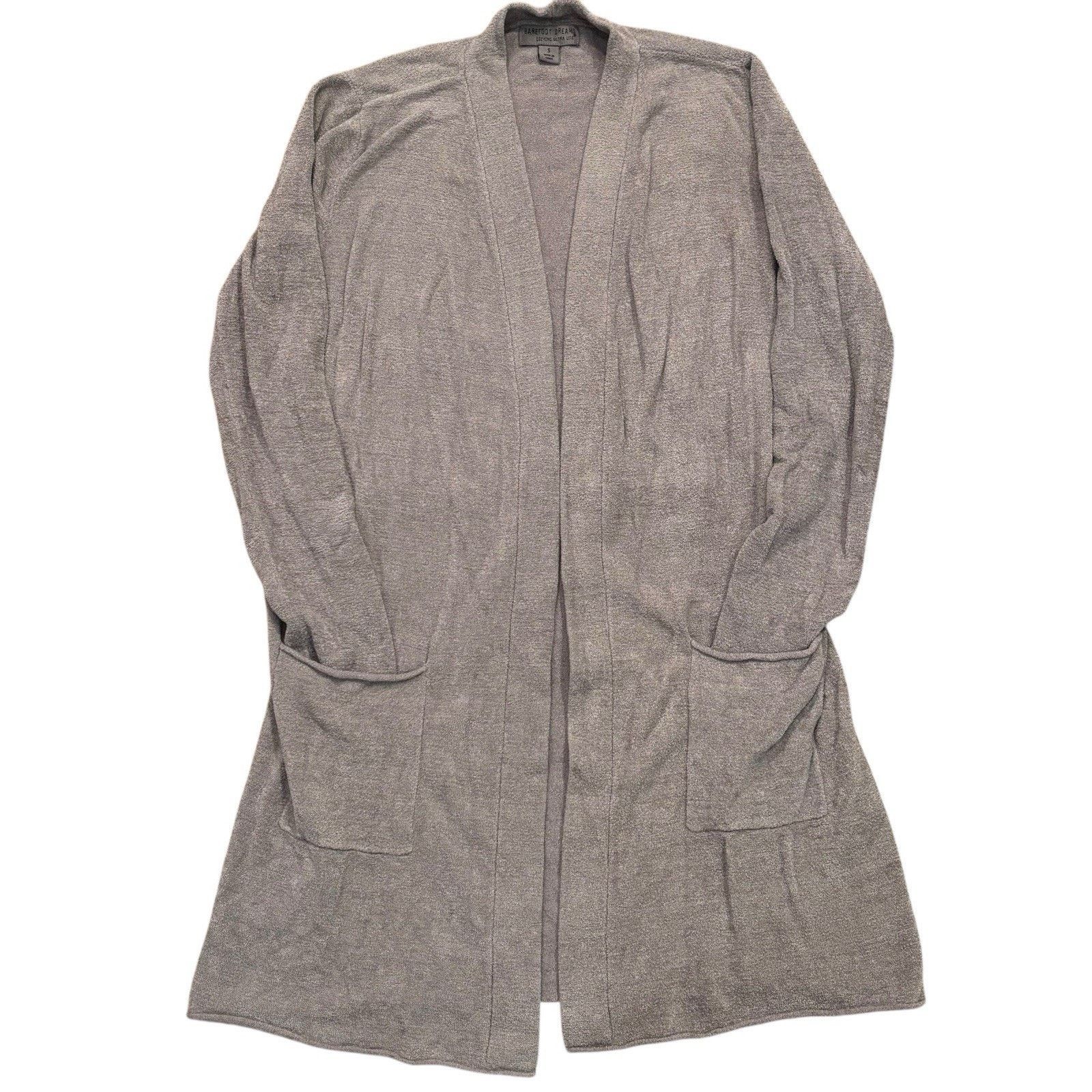 Other Barefoot Dreams Cozy Taupe Open Cardigan Drawstring Small Size S / US 4 / IT 40 - 1 Thumbnail
