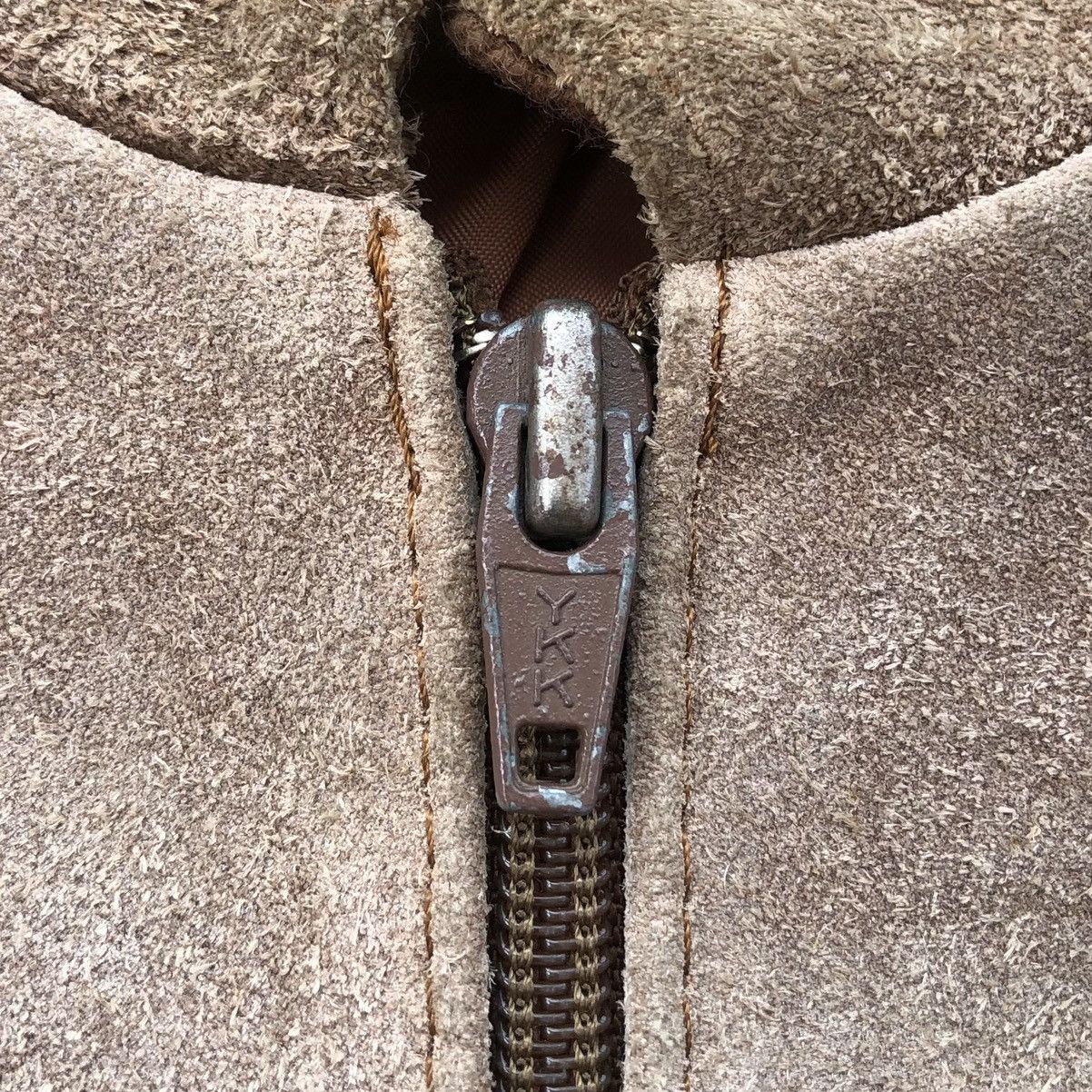 Sears Vintage70s Sears Sportwear Suede Leather Knit Sleeve Jacket Size US L / EU 52-54 / 3 - 16 Thumbnail