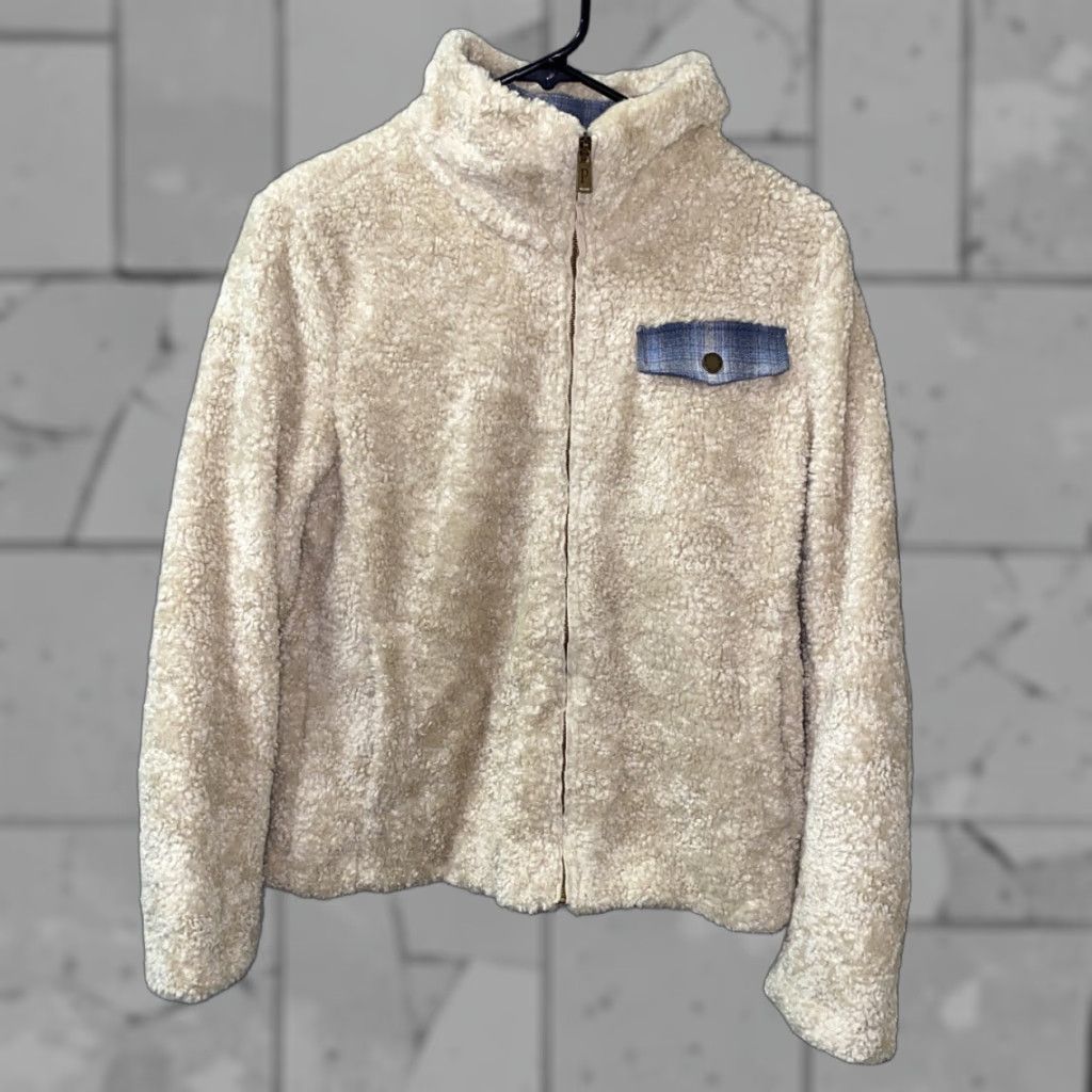 Pendleton Pendleton Womens Beige Fleece Jacket Full Zip Size M 21 In Armpit Woman Coat Warm Spring Autumn Size M / US 6-8 / IT 42-44 - 1 Thumbnail