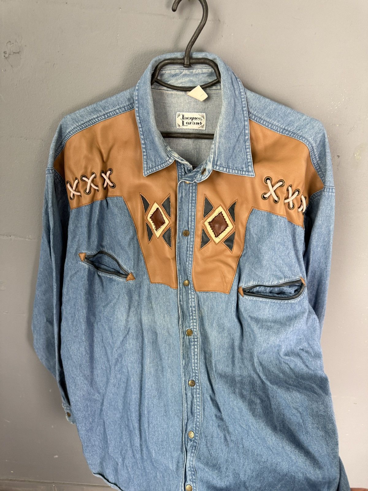 Vintage Vintage Leather Western Shirt Jacket Size US XL / EU 56 / 4 - 5 Thumbnail