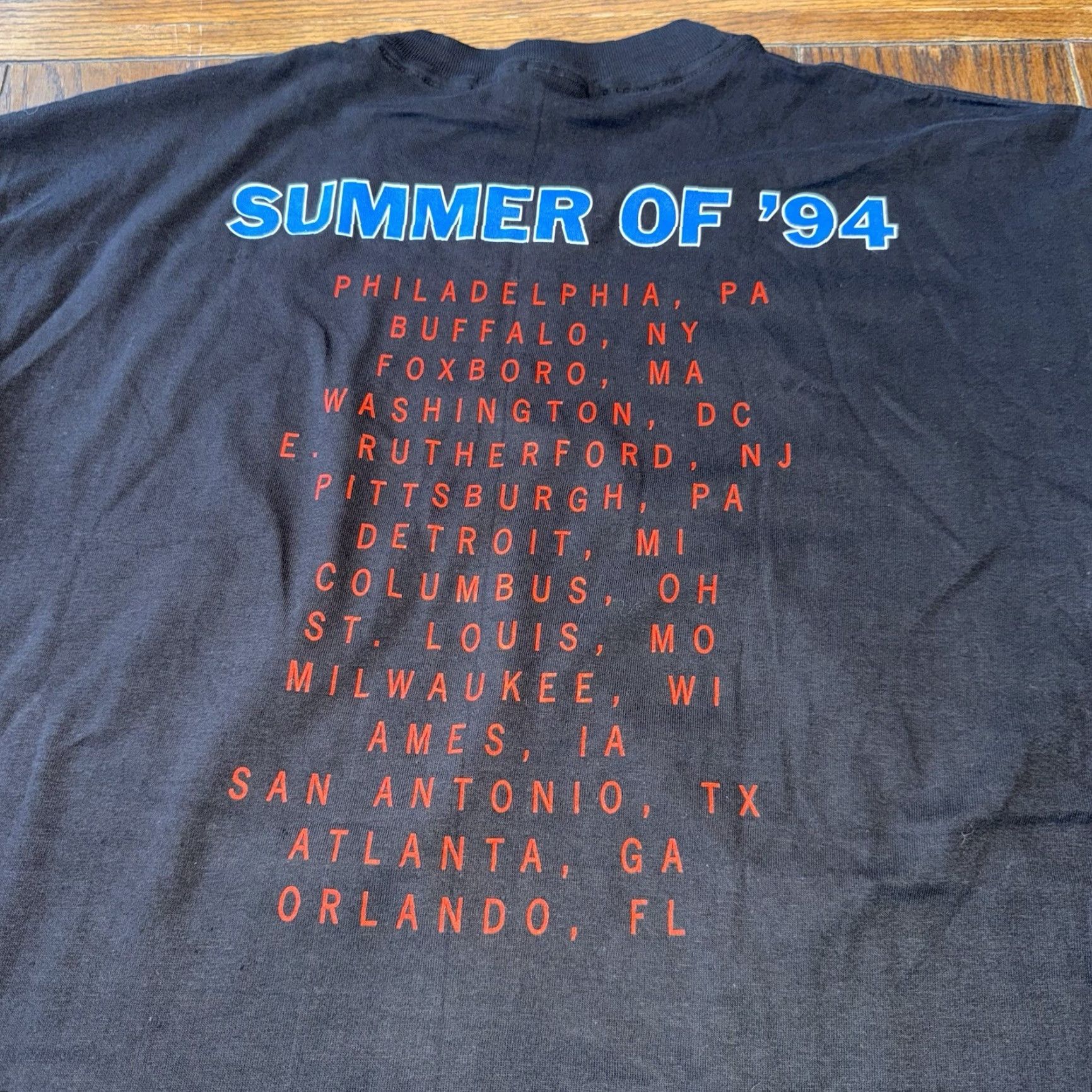 Vintage VINTAGE Elton John Billy Joel Summer of 94 Graphic Tour Shirt XL Black USA Mens T-Shirt 90s Band Music Concert Tee Double-Sided Size US XL / EU 56 / 4 - 6 Thumbnail