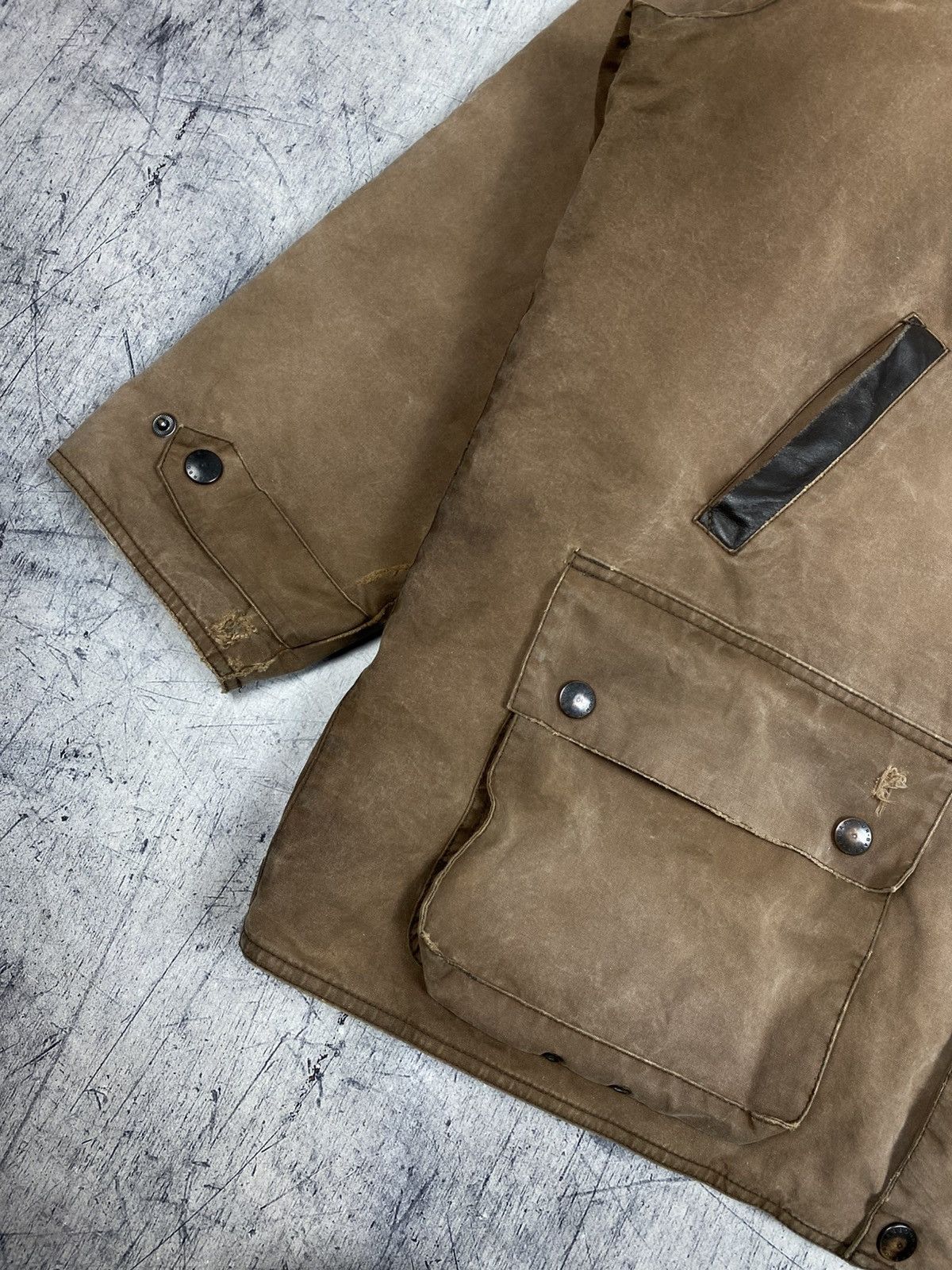 Barbour Barbour Bushman Waxed Jacket Brown Distressed Workwear Size US XXL / EU 58 / 5 - 9 Thumbnail