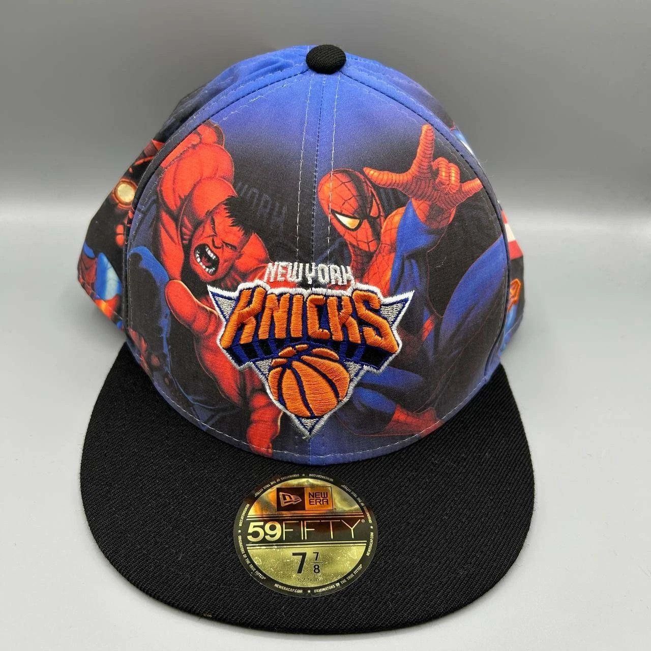 New Era New York Knicks x Marvel Spiderman Scape Hat 7 7/8 Fitted Size ONE SIZE - 1 Thumbnail