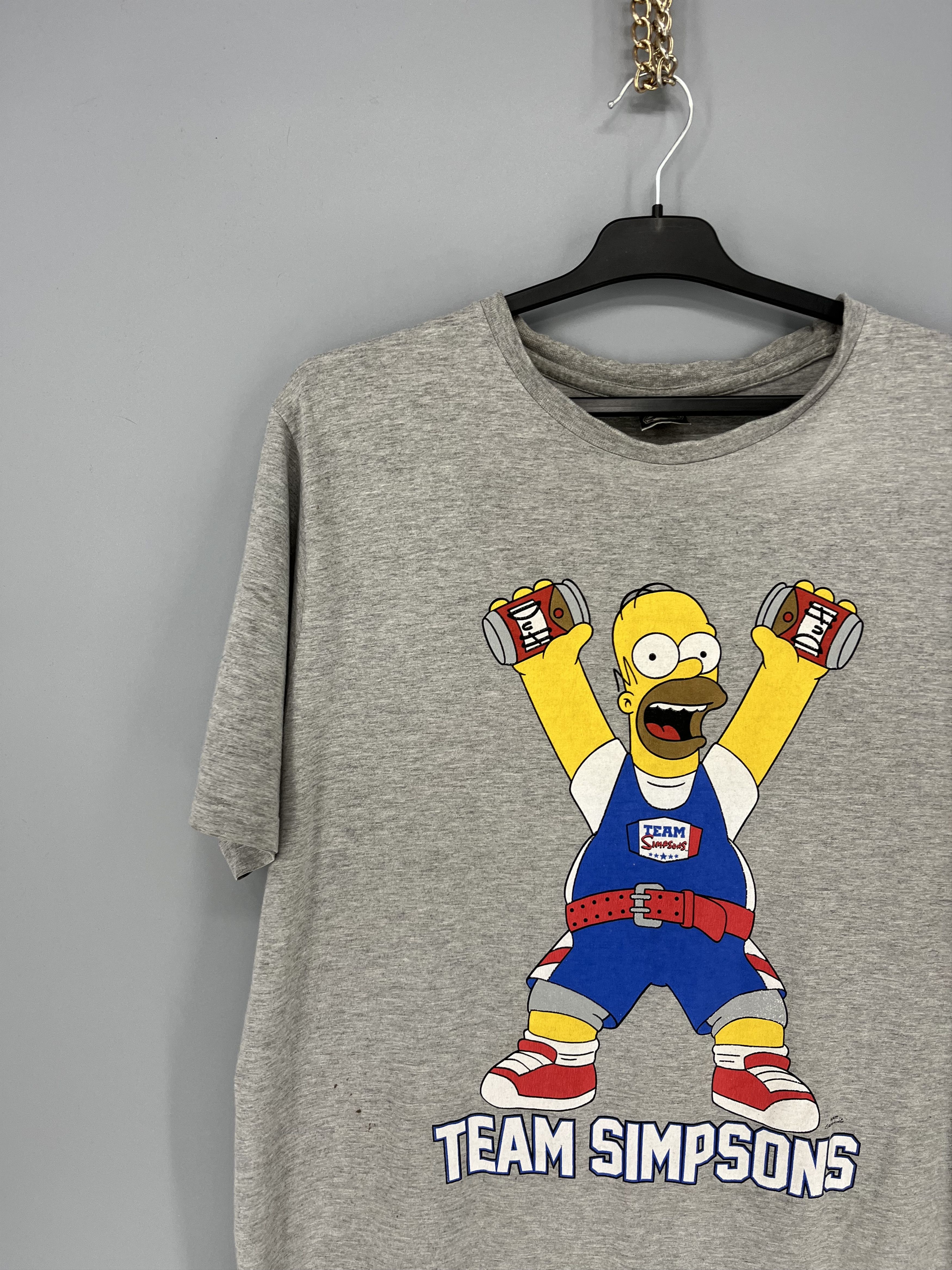 The Simpsons Vintage Y2K Street The Simpsons Team Duff Graphic T-Shirt Size US XL / EU 56 / 4 - 4 Thumbnail