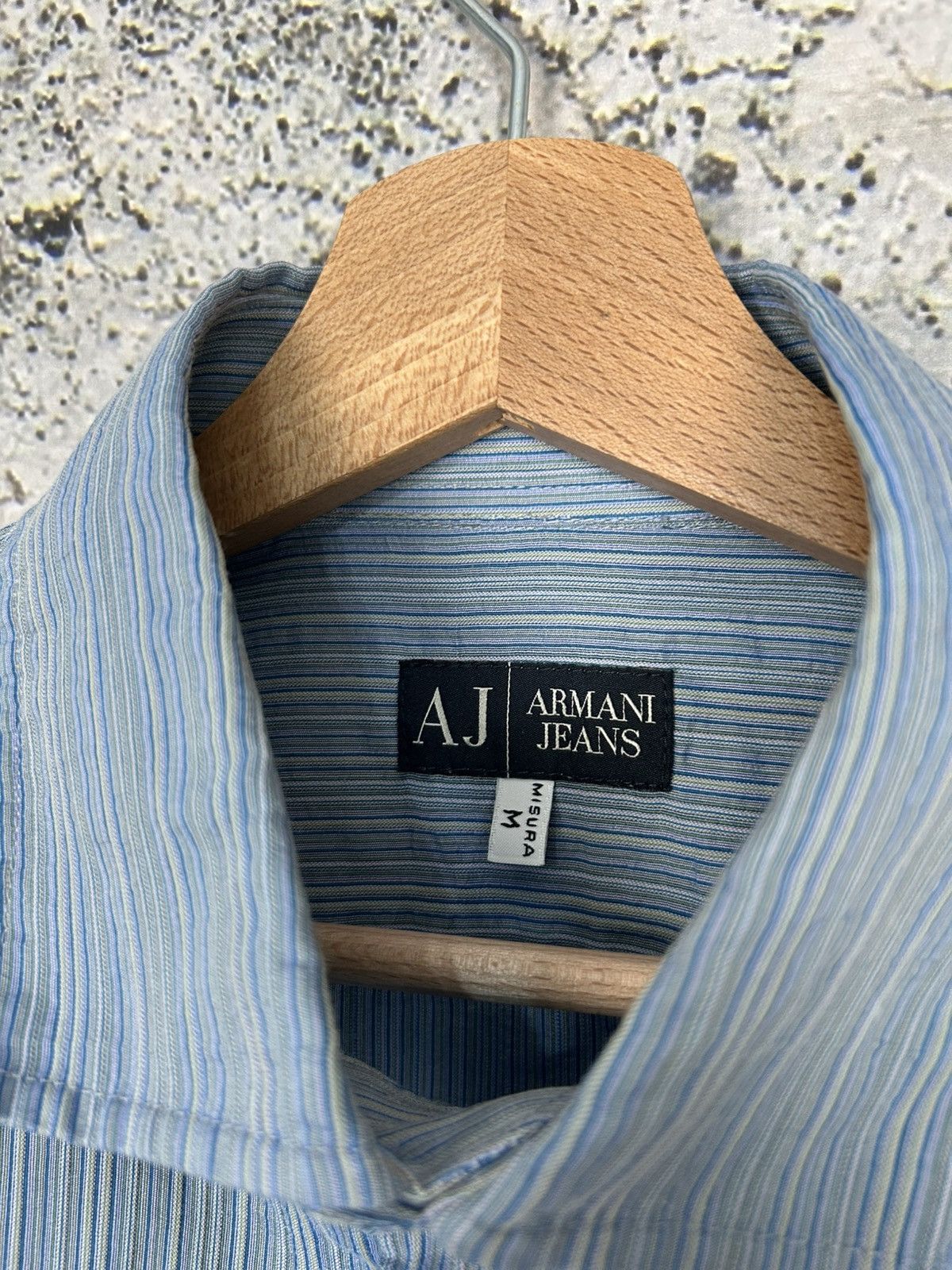 Armani Vintage Armani Jeans Blue Shirt Archive 90s Designer Premium Size US M / EU 48-50 / 2 - 5 Thumbnail
