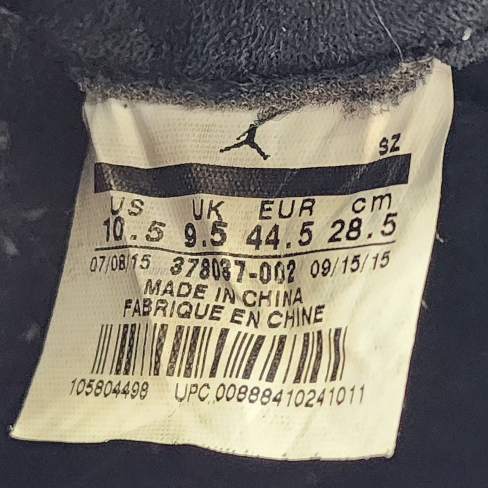 Jordan Brand Retro 11 OG Sneakers 378037-002 2015 Black US 10.5 Size US 10.5 / EU 43-44 - 10 Thumbnail