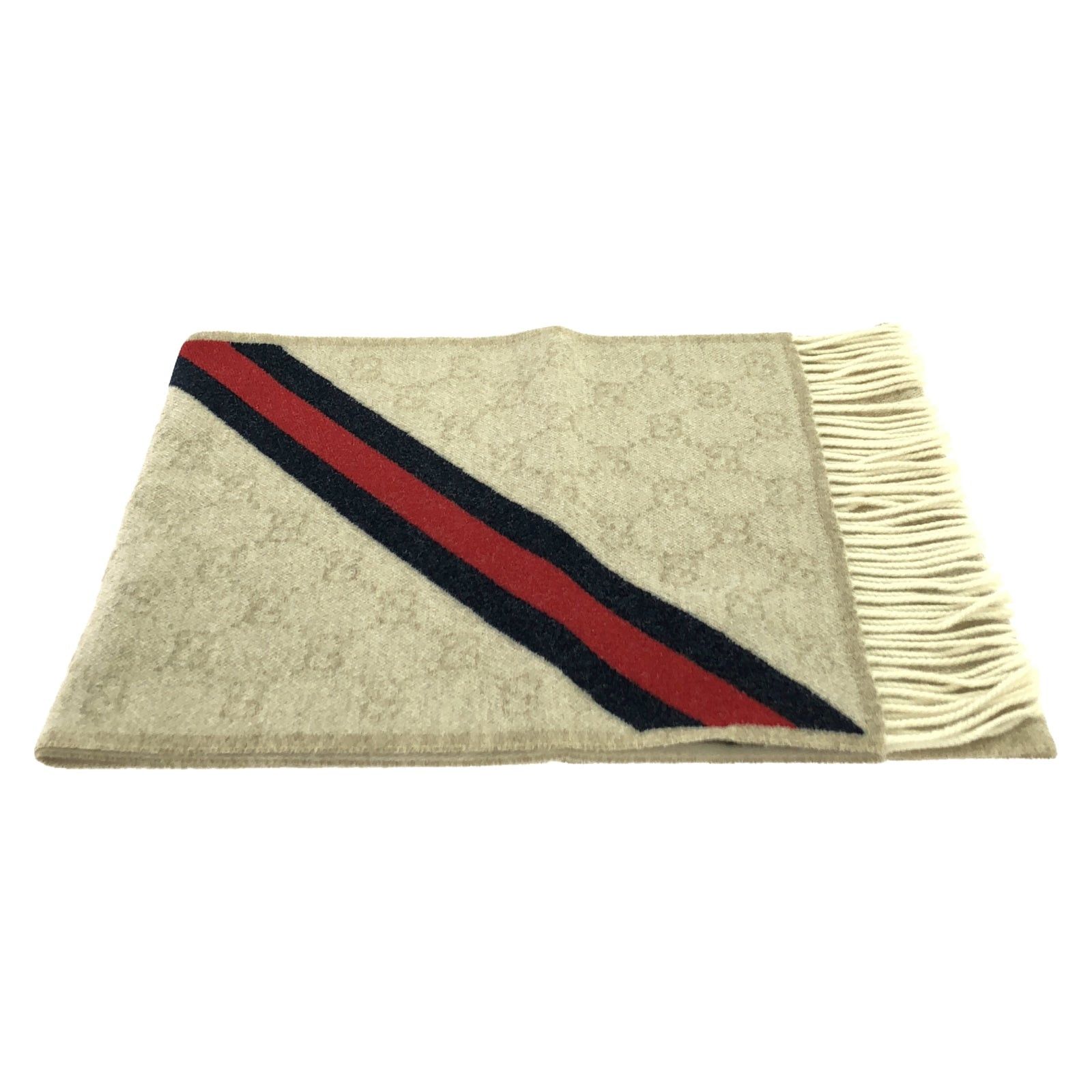 Gucci Gucci Scarf Wool Beige Size ONE SIZE - 1 Thumbnail