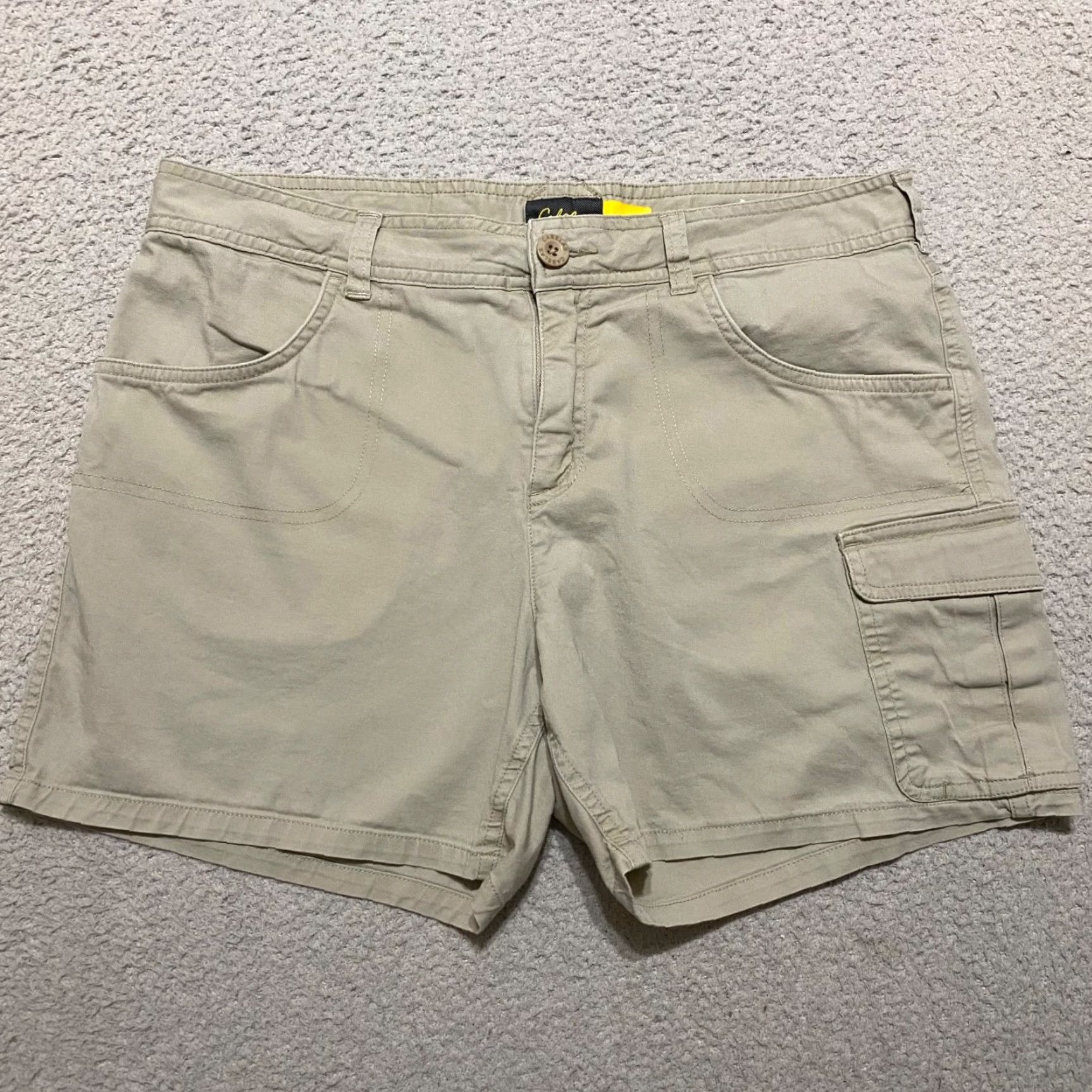 Vintage Cabela's Mens Shorts Beige Cargo Pockets Outdoor Inseam 4" 30 in Waist 8 Regular Cotton Spandex Beig Size 30" / US 8 / IT 44 - 2 Thumbnail