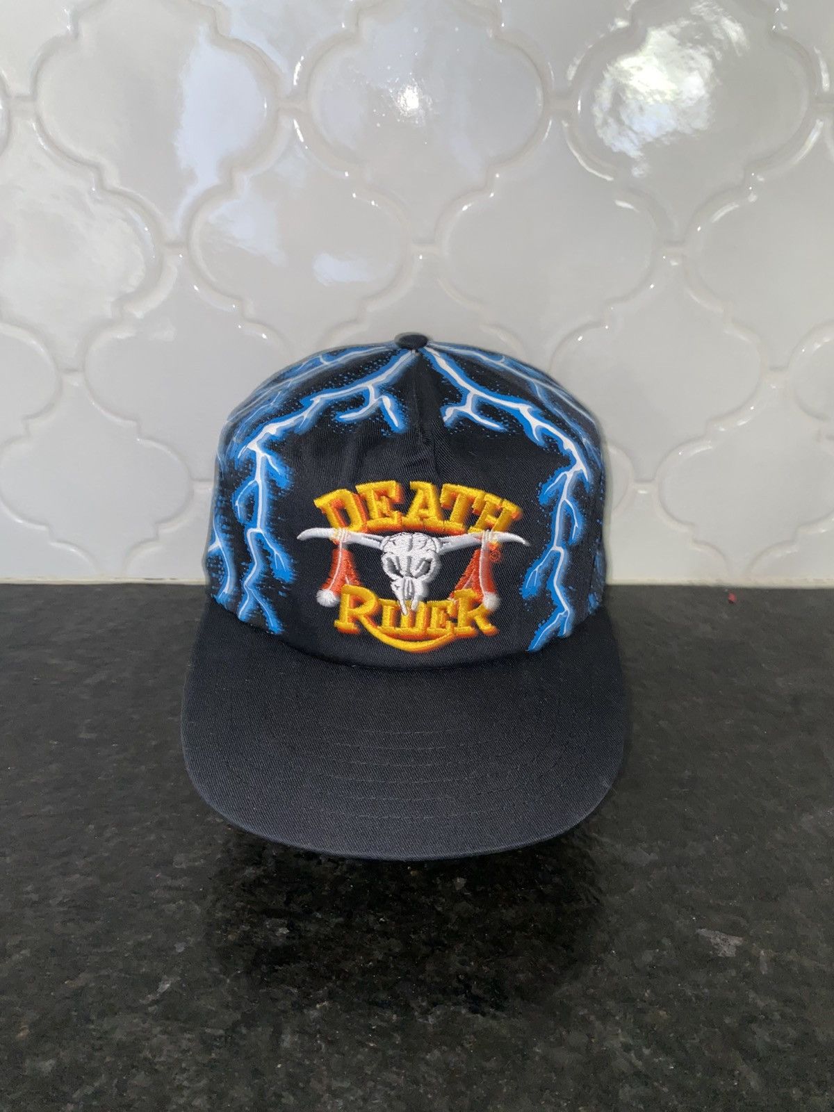 Vintage 90s Death rider lightning biker snapback
