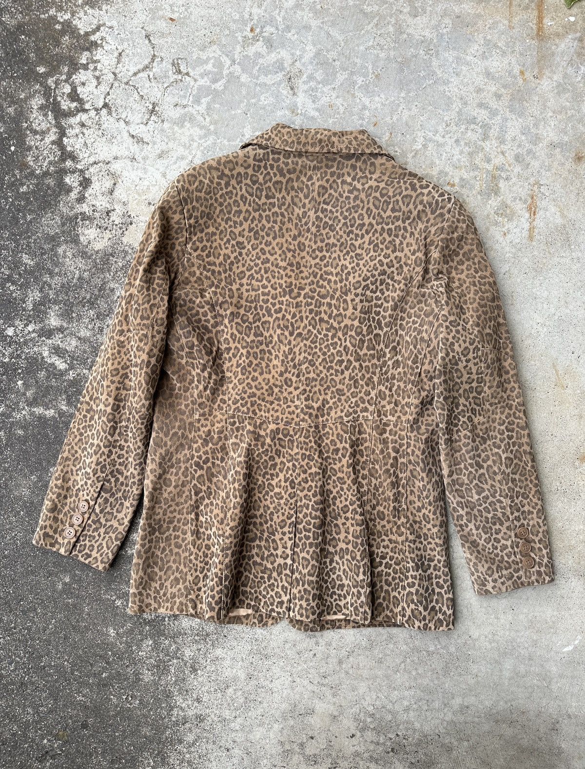Vintage Y2K Leopard cheetah animal suede leather blazer YSL Wacko Size US M / EU 48-50 / 2 - 2 Thumbnail