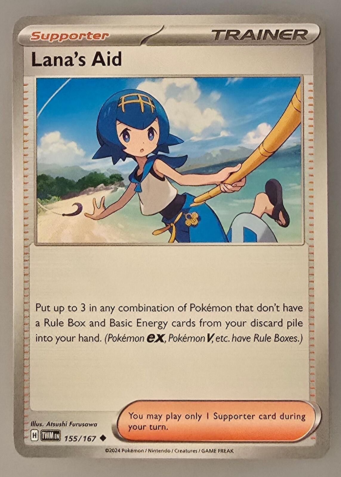 Pokemon Lana’s Aid, an Uncommon Supporter card Size ONE SIZE - 1 Thumbnail
