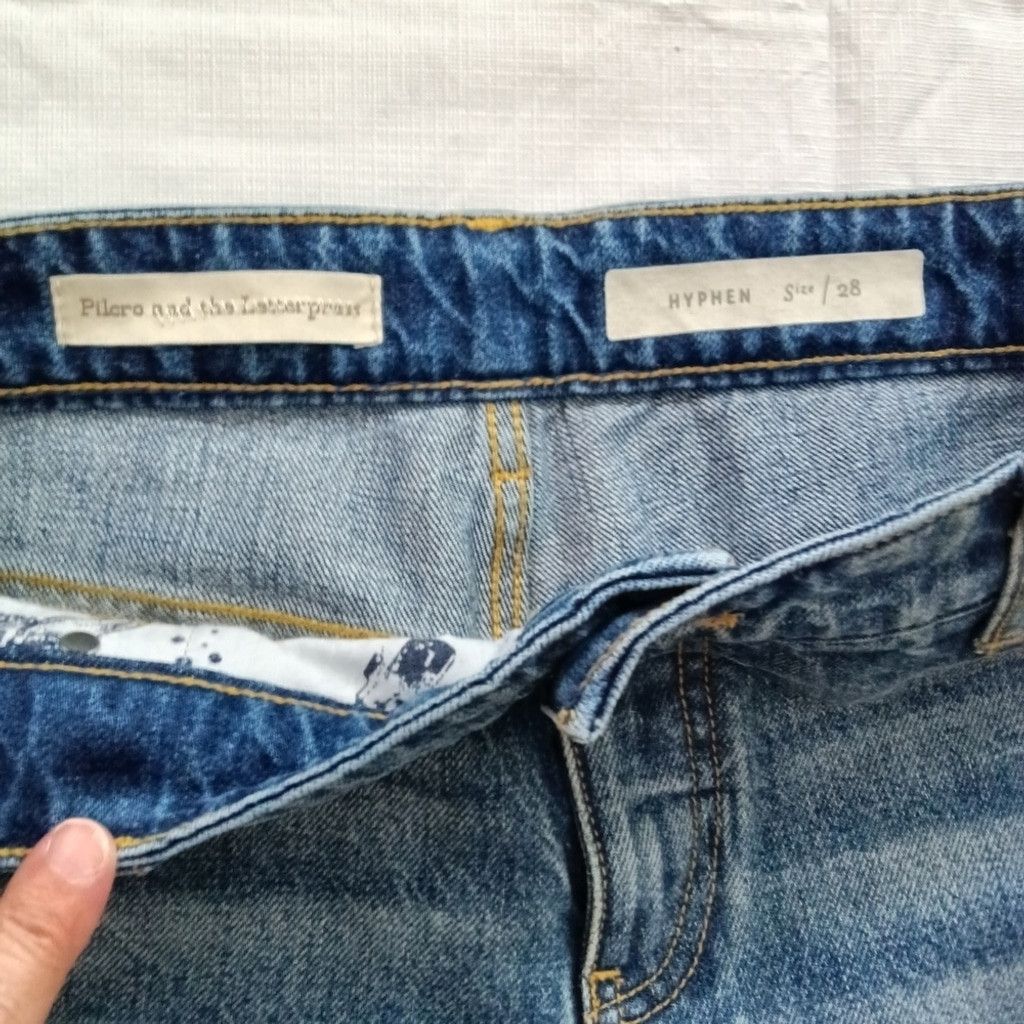 Anthropologie Anthropologie Pilcro Hyphen Jeans Blue Fringe 28 Blogger Size 28" / US 6 / IT 42 - 5 Thumbnail