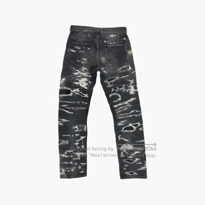 Givenchy Givenchy SS23 Black Ripped Jeans for Men. Size US 31 - 2 Thumbnail
