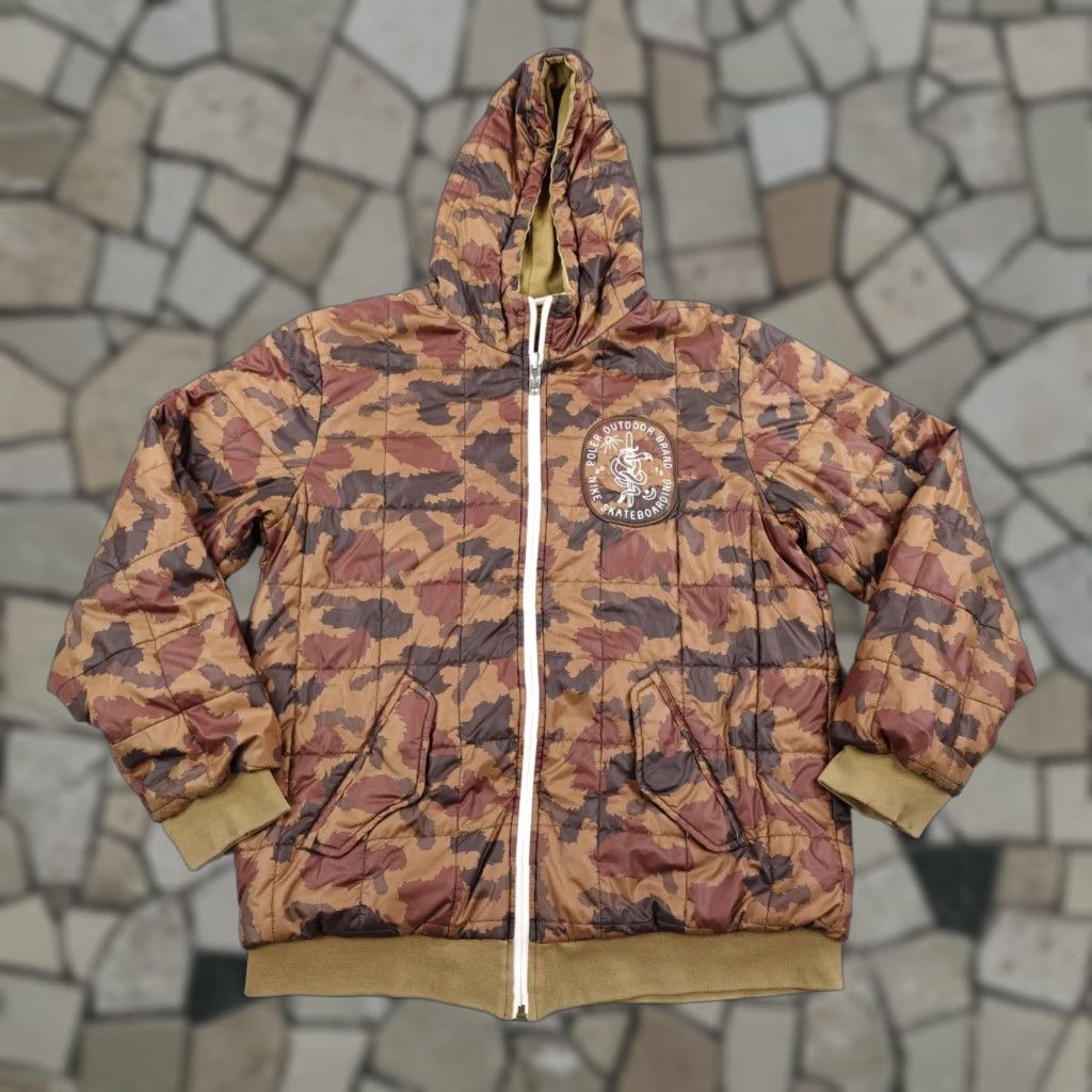 Nike Nike Jacket Mens Small Brown Camo Reversible SB Poler Puffer Quilted Full Zip Size US S / EU 44-46 / 1 - 1 Thumbnail