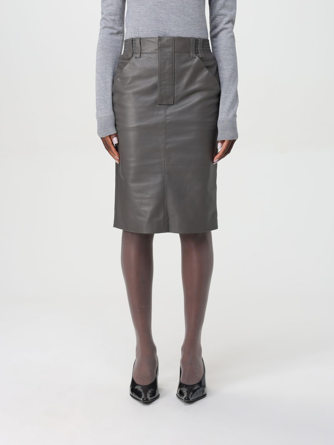 Saint Laurent Paris Saint Laurent Skirt Woman Grey Size 26" / US 2 / IT 38 - 1 Thumbnail