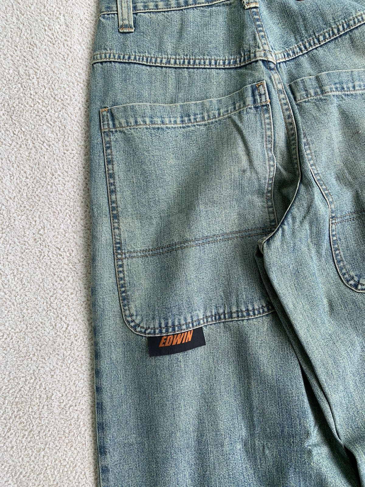 Edwin × Vintage Vintage Edwin Big Pocket Wide Leg Baggy Pants Size US 29 - 5 Thumbnail
