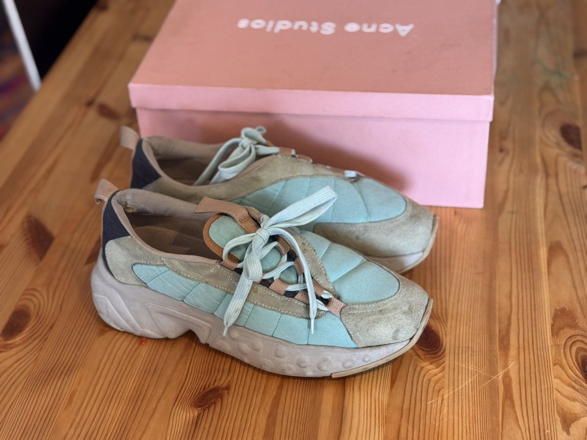 Acne Studios Acne Studios Mint Green Sofiane Chunky Sneakers Size US 10 / EU 43 - 1 Thumbnail