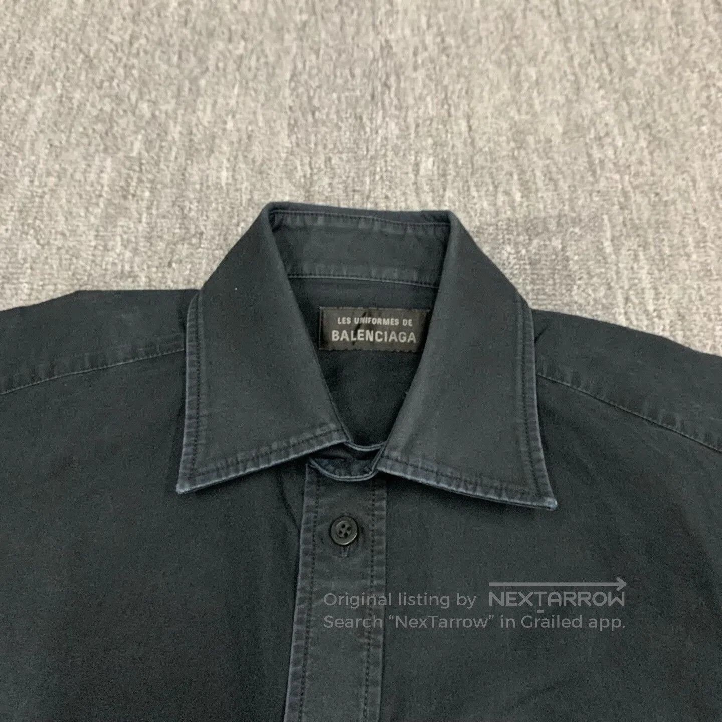 Balenciaga Balenciaga Black Distressed Shirt Jacket Size 36. Size US S / EU 44-46 / 1 - 7 Thumbnail