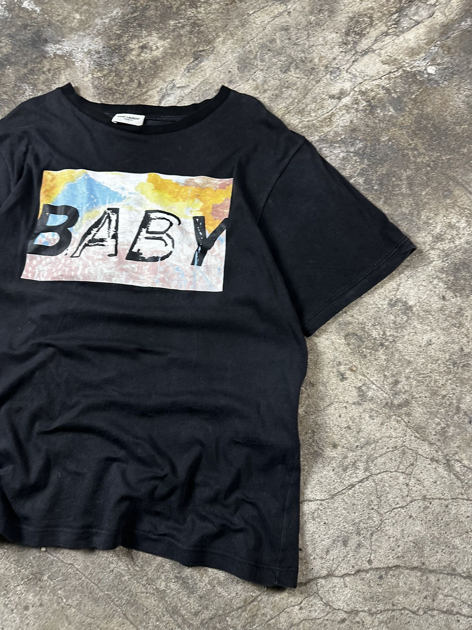 Hedi Slimane × Saint Laurent Paris Hedi's Saint Laurent Paris Baby T-shirt Size US L / EU 52-54 / 3 - 3 Thumbnail