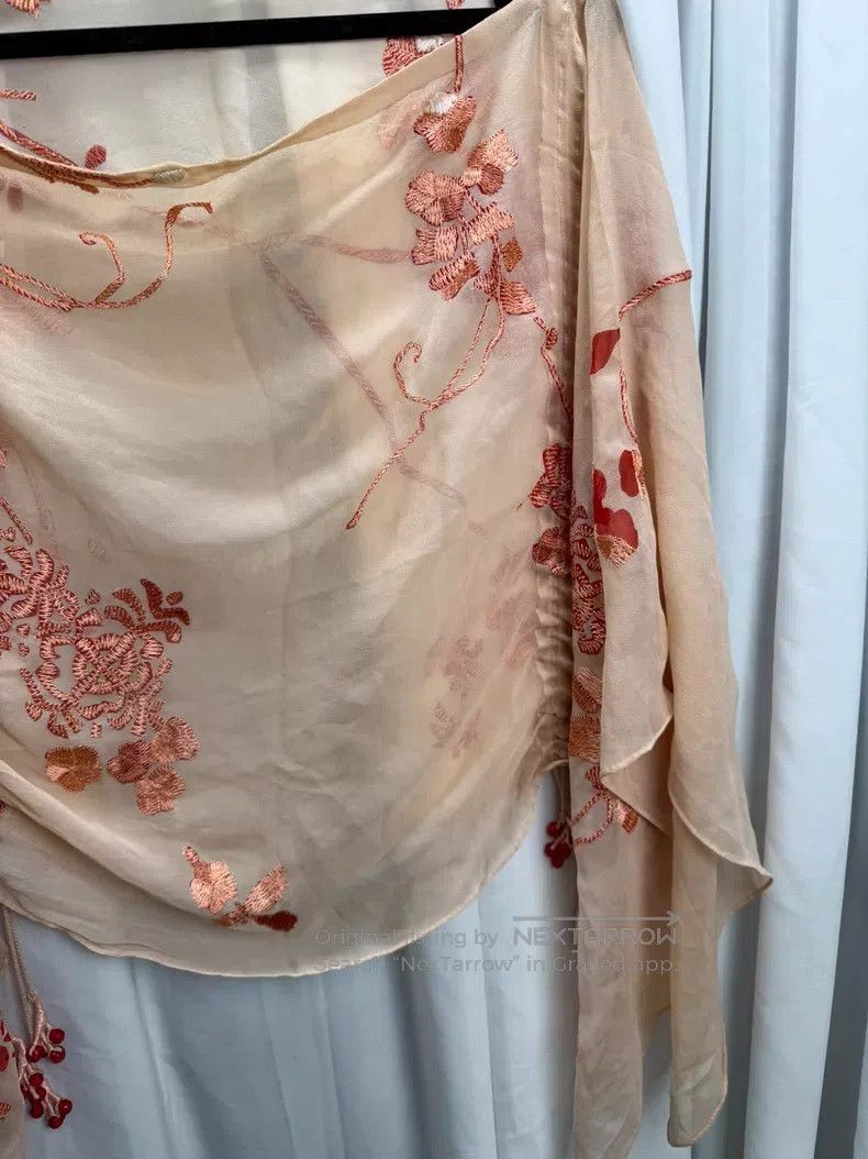 Dries Van Noten DRIES VAN NOTEN Embroidered Floral Silk Cape Size XS / US 0-2 / IT 36-38 - 3 Thumbnail
