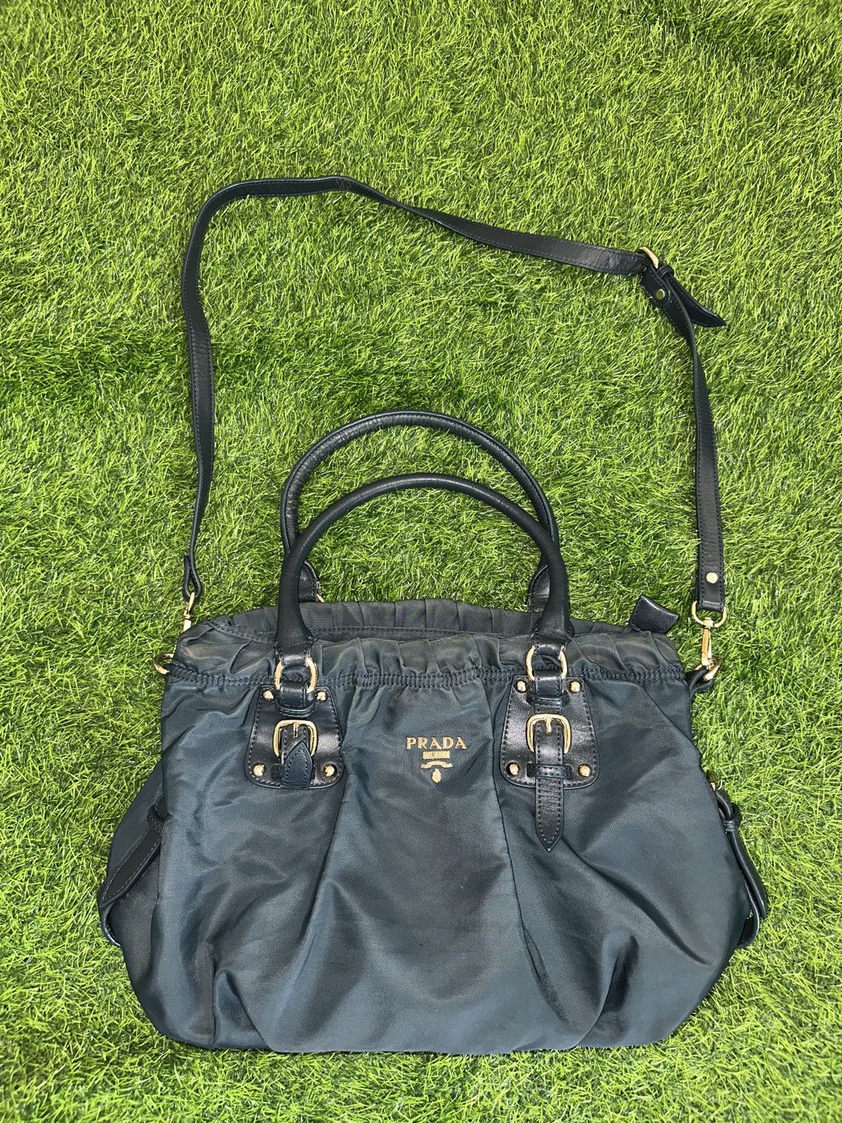 Prada PRADA Tessuto Nylon Satchel Tote Bag Size ONE SIZE - 1 Thumbnail