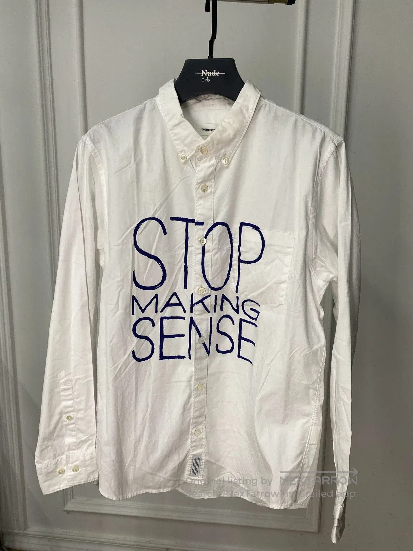 Comme des Garcons undercover white long sleeve shirt with text. Size US M / EU 48-50 / 2 - 1 Thumbnail