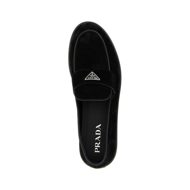 Prada PRADA Black Suede Loafers New & Authentic (Men's size:7;) Size US 7 / EU 40 - 4 Thumbnail
