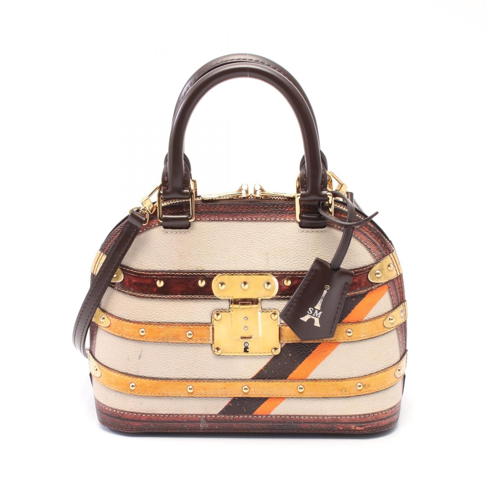 Louis Vuitton Louis Vuitton Alma Bb Time Trunk Handbag Leather Brown Multicolor Size ONE SIZE - 1 Thumbnail