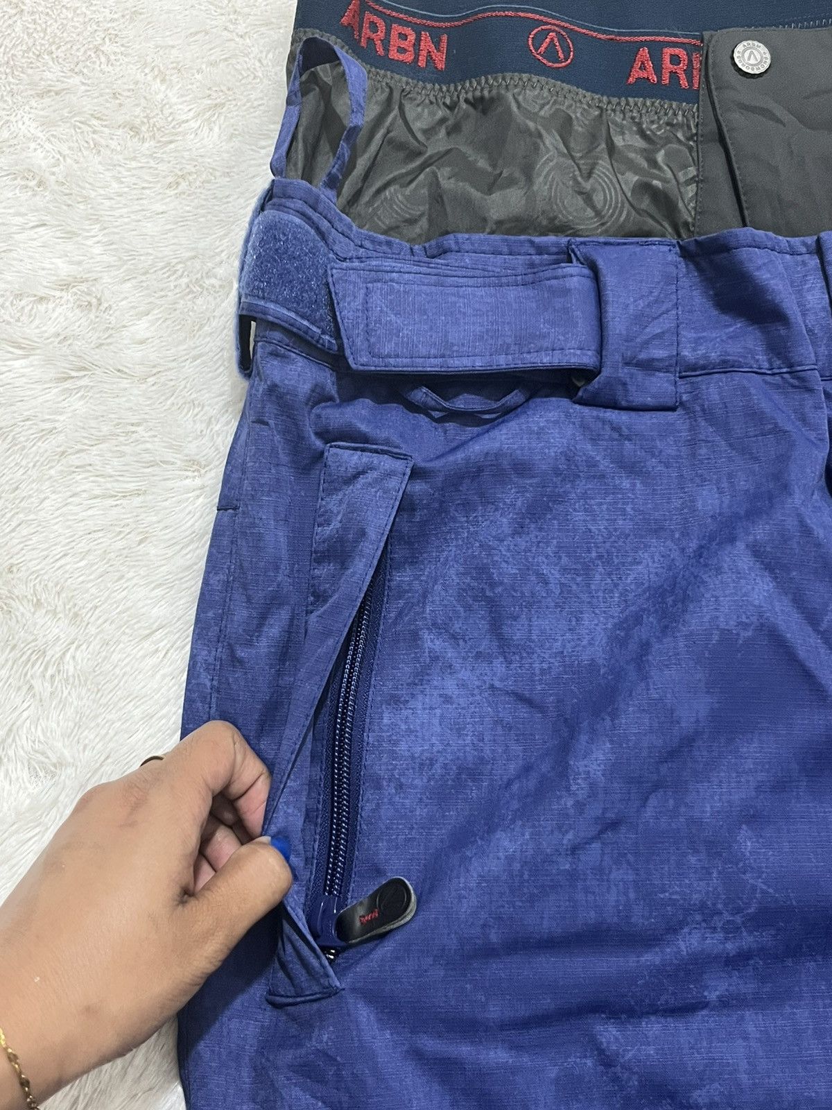 Other ARBN Snowboard Ski Pants Blue Technical Cargo L Size US 36 / EU 52 - 3 Thumbnail