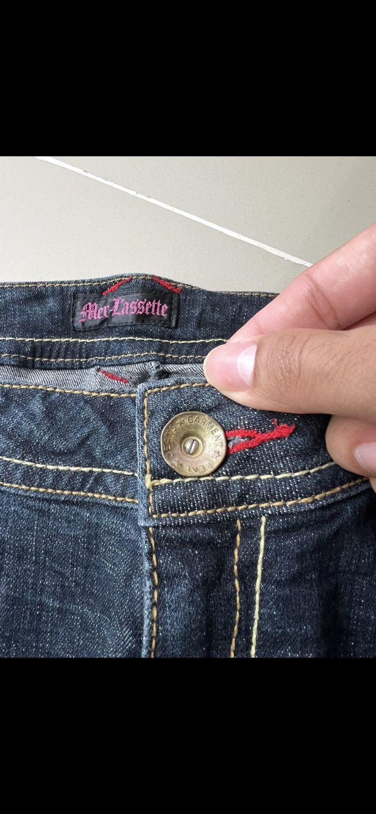 Japanese Brand Mer-Lassette Japanese Y2K Denim Jeans Size US 34 / EU 50 - 10 Thumbnail