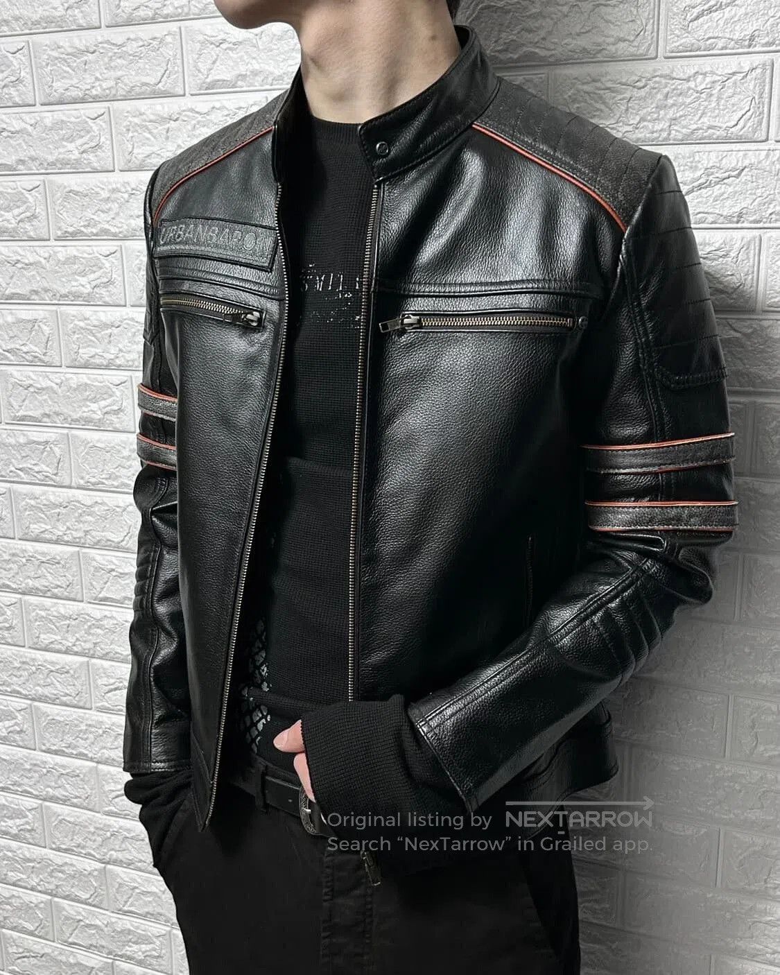 Vintage Vintage Leviathan Heavy Leather Jacket. Size US L / EU 52-54 / 3 - 2 Thumbnail