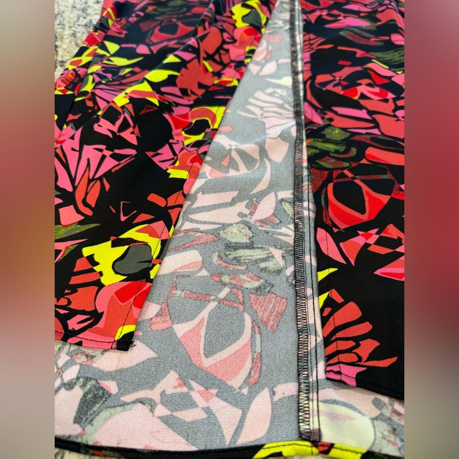 Other Open Edit floral maxi skirt vibrant abstract SZ LG Size 32" / US 10 / IT 46 - 6 Thumbnail