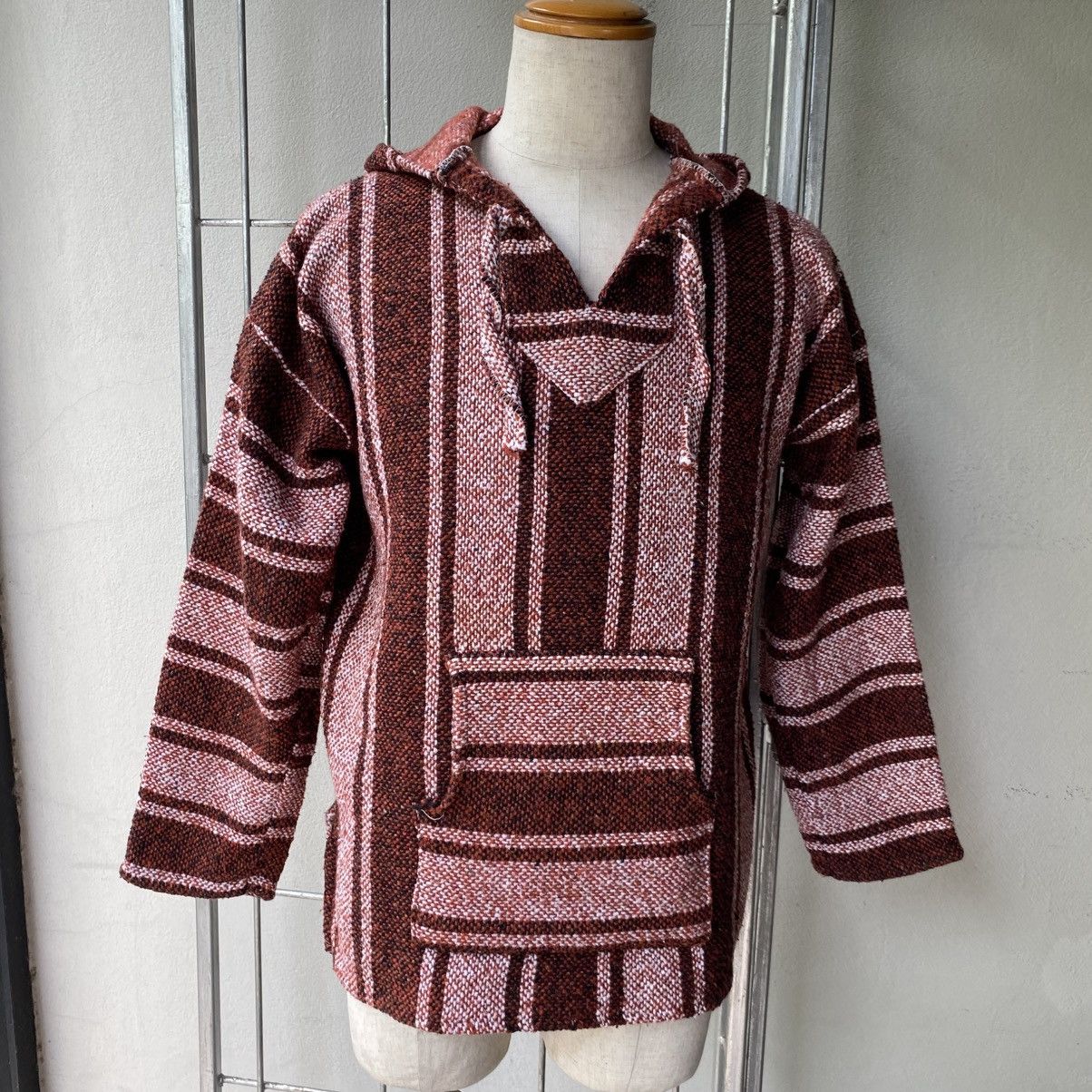 Vintage Brown & Pink Striped Baja Hoodie Size US M / EU 48-50 / 2 - 20 Thumbnail