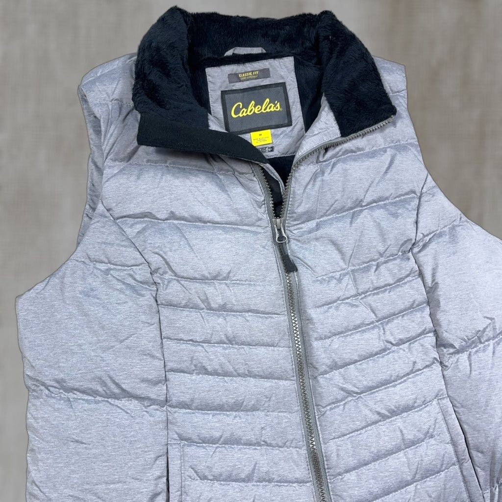 Vintage Cabelas Puffer Vest Women XL Gray Down Fill 650 Classic Fit Outdoor Adult Jacket/Coat Style Puffer Vest Size XL / US 12-14 / IT 48-50 - 1 Thumbnail