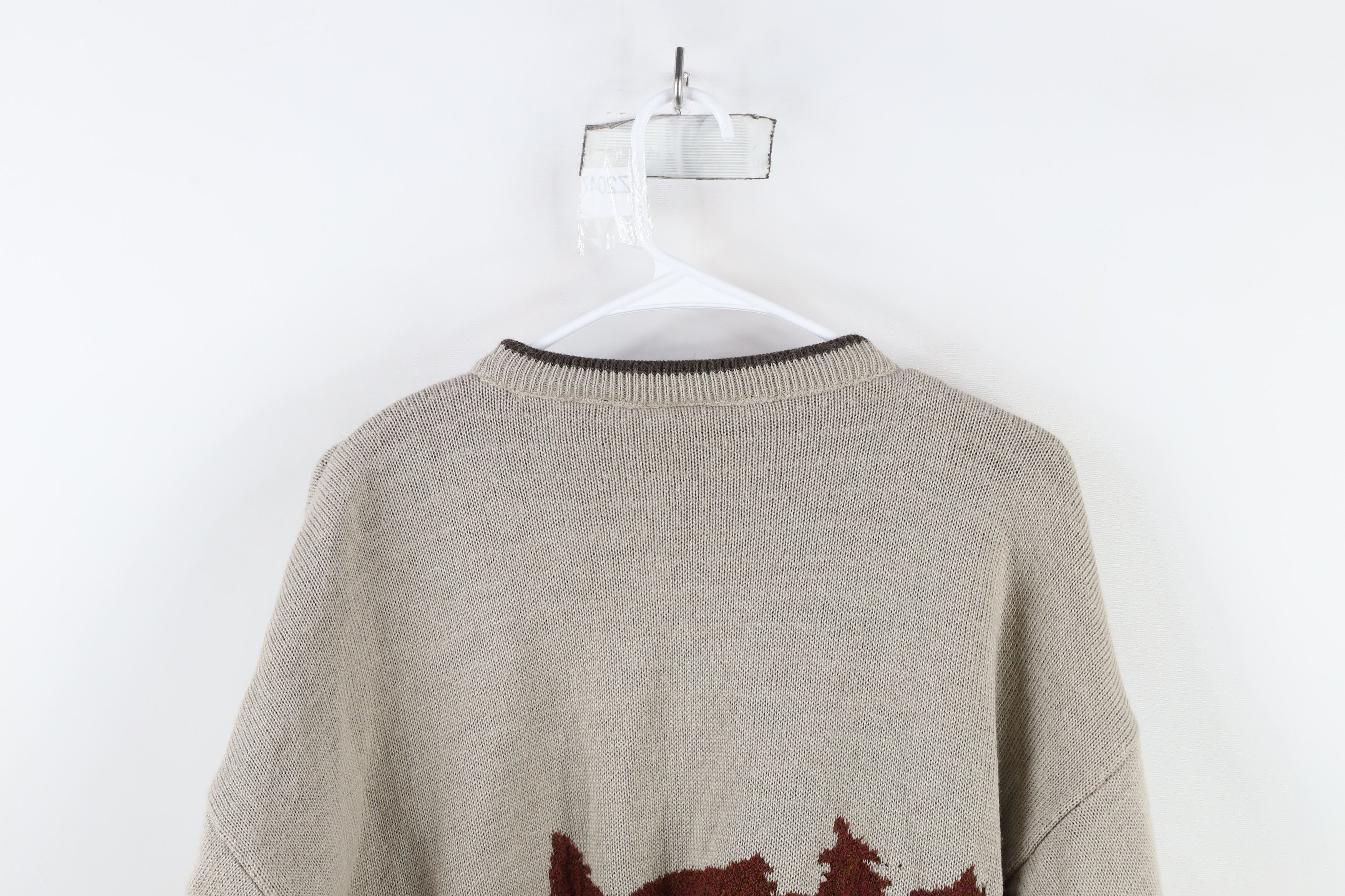 Vintage Vintage 90s Streetwear Abstract Thick Wool Knit Golf Sweater Size US XL / EU 56 / 4 - 12 Thumbnail