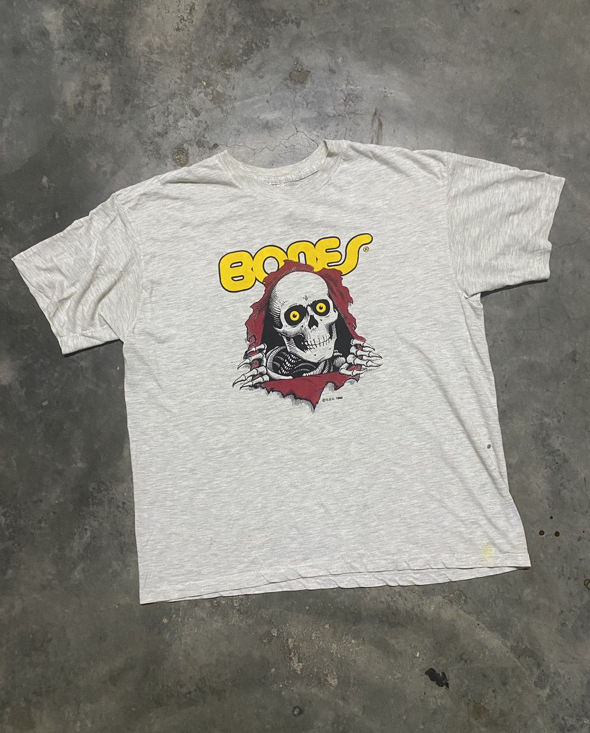 Vintage vintage 1980s bones skateboard og logo Size US XL / EU 56 / 4 - 1 Thumbnail
